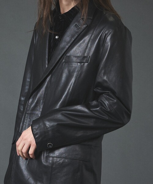 5351 POUR LES HOMMES 革ジャン ライダース レザー ハーフコート