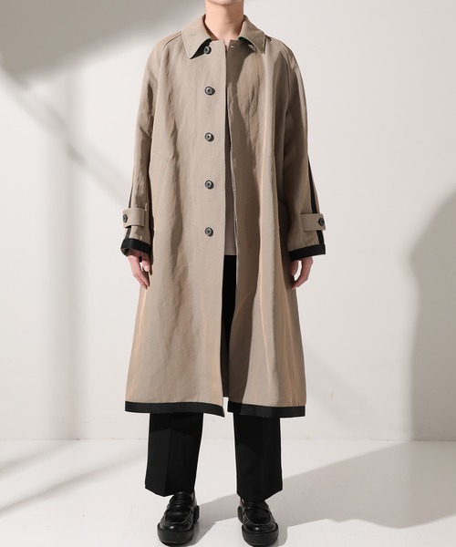 UNITED TOKYO ステンカラーコート ペーパーシャンブレーステンカラー