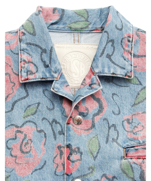 デニムジャケット gジャン ogura akane x little sunny bite Floral print denim jacketの画像