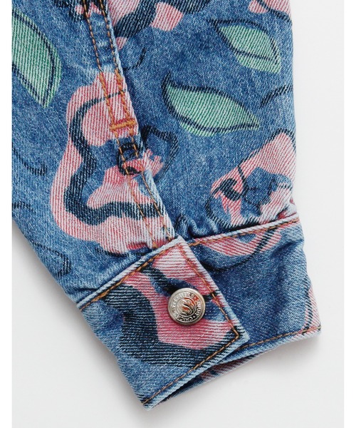 デニムジャケット gジャン ogura akane x little sunny bite Floral print denim jacketの画像