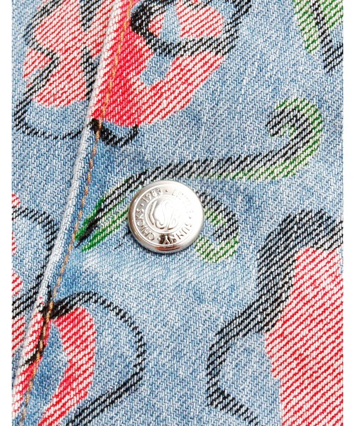 デニムジャケット gジャン ogura akane x little sunny bite Floral print denim jacketの画像