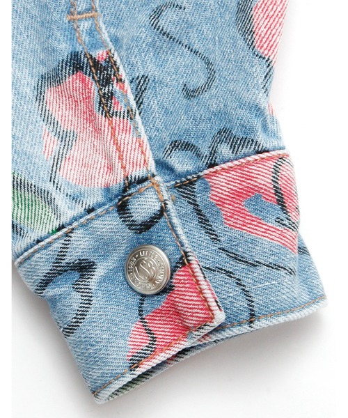 デニムジャケット gジャン ogura akane x little sunny bite Floral print denim jacketの画像