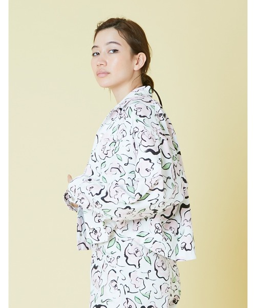 デニムジャケット gジャン ogura akane x little sunny bite Floral print denim jacketの画像