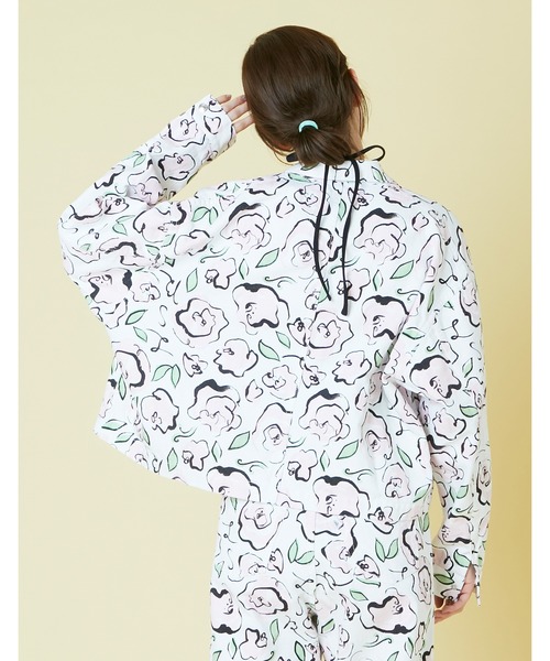デニムジャケット gジャン ogura akane x little sunny bite Floral print denim jacketの画像