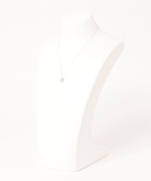con affetto ネックレス Pt950ダイヤフラワーネックレス レディース