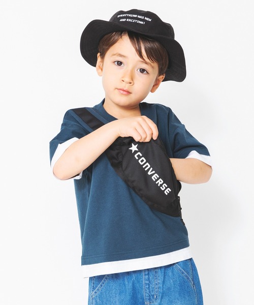 Tシャツ ファッション通販 Tシャツ Converse コンバース ボディバッグ付き半袖tシャツ