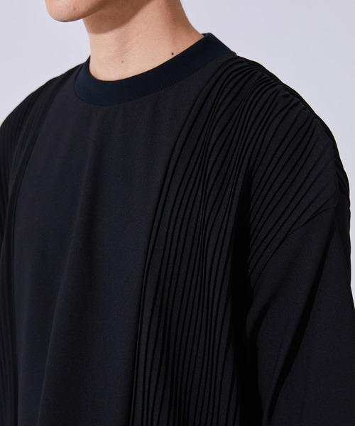 UNITED TOKYO プリーツTシャツ ブラック サイズ2 UNITED TOKYO（ユナイテッドトウキョウ） tシャツ サイドプリーツT