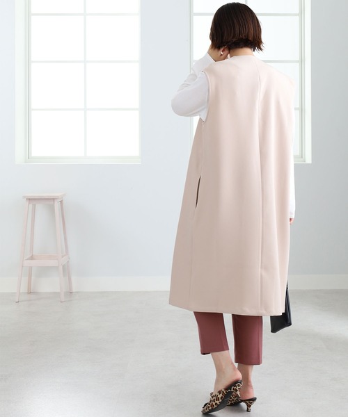 BELLUNA ベスト ジレ ノーカラーデザインロングジレ レディース BELLUNA ベスト ジレ ノーカラーデザインロングジレ レディース