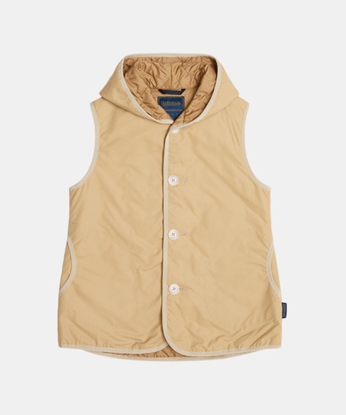 ベスト COTTON HOODED GILET / コットン フーデッドジレ