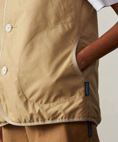 ベスト COTTON HOODED GILET / コットン フーデッドジレ