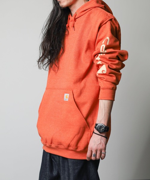 パーカー 「Carhartt」SLEEVE LOGO HOODED SWEAT SWEATSHIRTS レディース メンズ Carhartt パーカー 「Carhartt」SLEEVE LOGO HOODED レディース