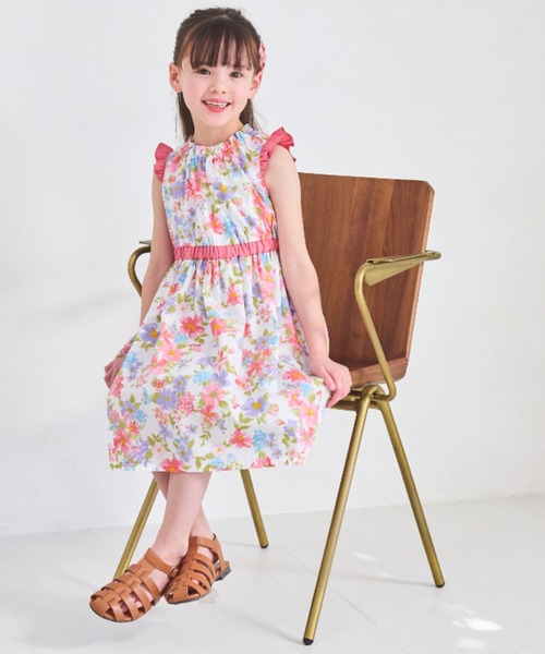 CHOPIN ワンピース ボタニカルプリントワンピース キッズ 子供服