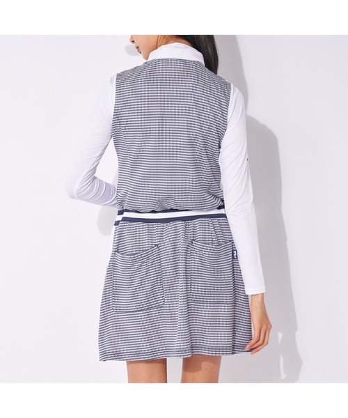 FILA GOLF ノースリーブワンピース ネイビー　L　吸汗速乾　UVカット FILA GOLF ワンピース GOLF/フィラゴルフ ゴルフウェア 吸汗速乾 UV