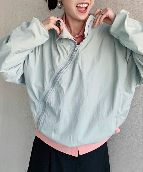 ROOP TOKYO ジャケット ナイロンジャケット 変形ジップジャケット  