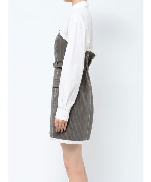 【即購入可】MURUA キャミドッキングミニワンピース ブラック MURUA（ムルーア）の「キャミドッキングミニワンピース