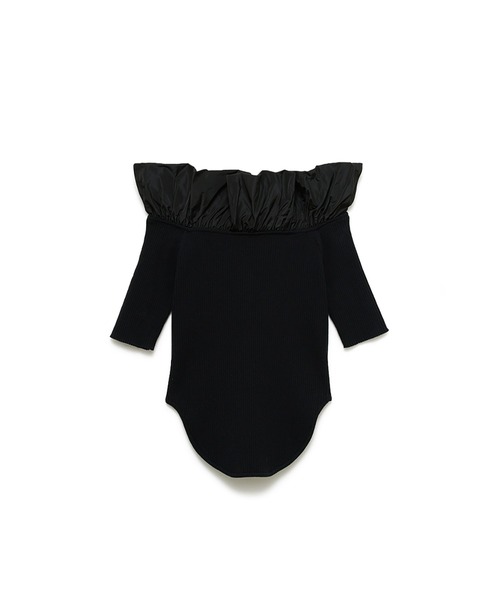 SORIN tシャツ Rib Puffed Shoulder Mini Top レディース