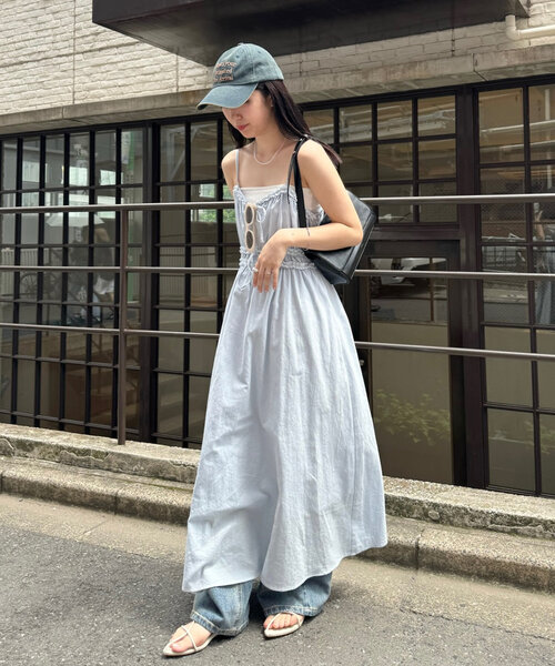 mystic（ミスティック） ワンピース 「3色展開」リボンギャザーキャミ