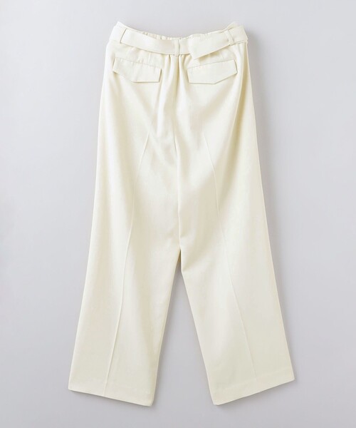 パンツ スラックス 「6(ROKU)」レーヨン コットン ベルト パンツ  