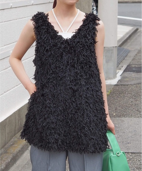 ベスト ジレ テープヤーン2WAYビスチェ レディース MELROSE CLAIRE｜テープヤーン2WAYビスチェ | Rakuten Fashion