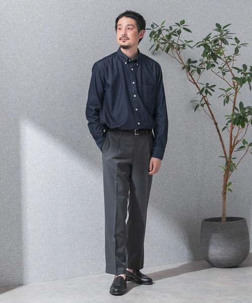 美品 トゥジュー デニムボタンダウンシャツ 比翼ボタン サイズ2 国産 デニムシャツ ciaoチャオ メンズ 長袖 日本製 ボタンダウン