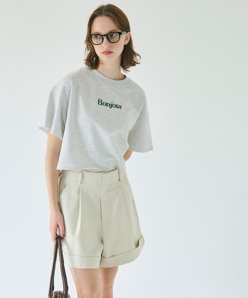 パンツ ストレッチタックショートパンツ レディース ショート