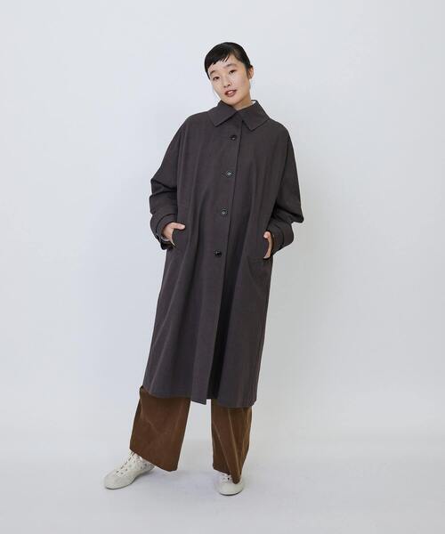 美品　LOISIR ロワズィール　グランジコットンポプリンステンカラーコート グランジコットンポプリンステンカラーコート（ステンカラー