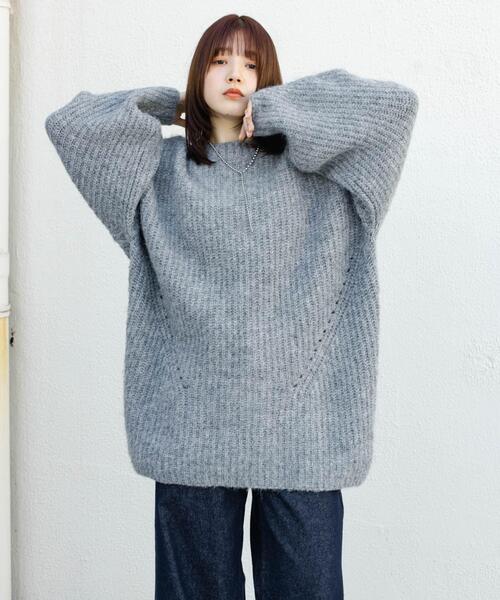 KBF（ケービーエフ） ワンピース ボリュームニットミニワンピース