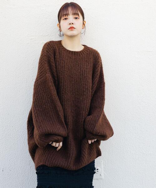 KBF（ケービーエフ） ワンピース ボリュームニットミニワンピース