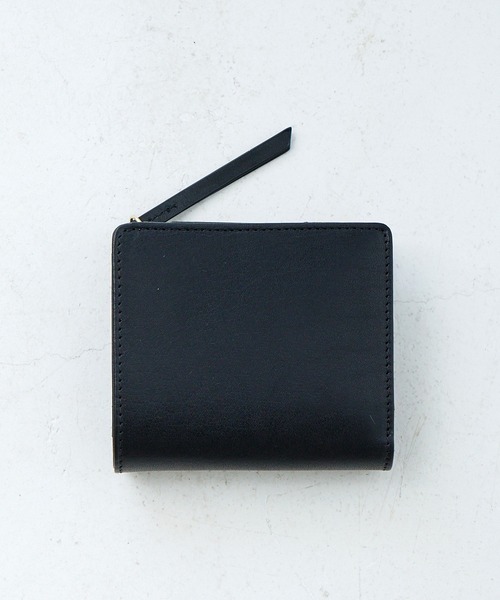 A_W 財布 折財布 二つ折り フルグレインレザー メンズ コンパクト ミニ
