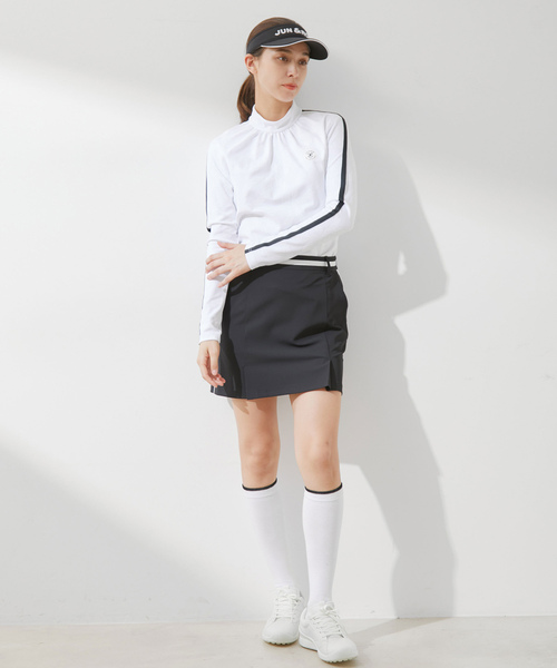 JUN&ROPE' tシャツ 「UV」「吸水速乾」ロープ柄Jライン使い長袖