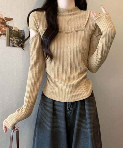 ニットセーター韓国ファッションレディース7NI-46 花柄ニットセーター【韓国ファッション】[品番：ZJ000025806