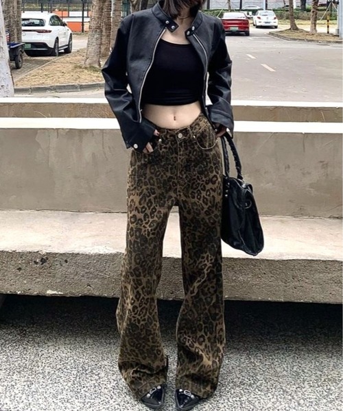 CANVAS+ パンツ 「CANVAS+」レオパード柄パンツ レディース : ZOZOTOWN