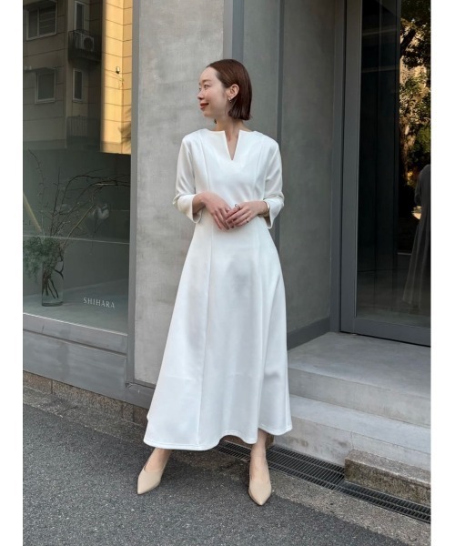 ur's（ユアーズ） ワンピース ボンディングキーネックウエストシェイプ