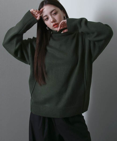 LANVIN ハイネックセーター 値下げしました!!! Nilway セーター ニット ライン オーバー ハイネック メンズ