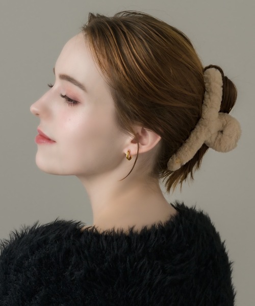 ハンドメイドヘアクリップ  fuku fuku様 muku ヘアクリップ HAIR CLIP / FAKE FUR : ZOZOTOWN Yahoo!店