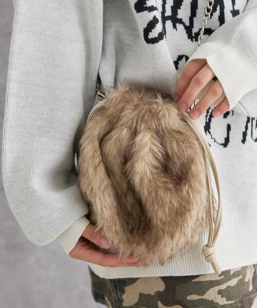 ショルダーバッグ バッグ WEGO/ファー巾着チェーンショルダー レディース | WEGO | 16
