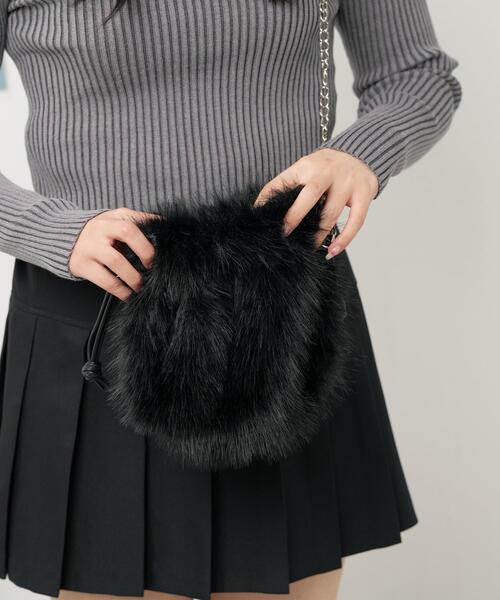ショルダーバッグ バッグ WEGO/ファー巾着チェーンショルダー レディース | WEGO | 12