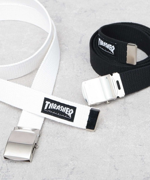 THRASHER（スラッシャー） ベルト 日本製 ネームタグ ガチャベルト