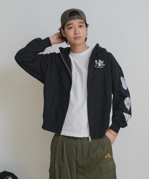 kaoyorinakami パーカー zip parka / スターハートジップパーカー