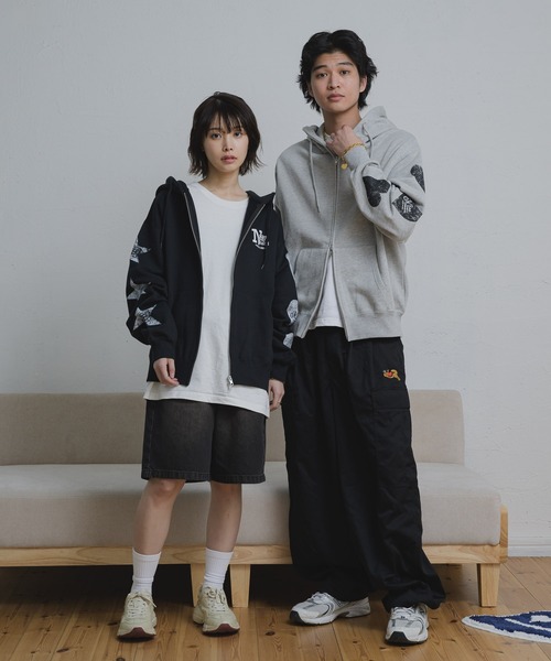 kaoyorinakami パーカー zip parka / スターハートジップパーカー