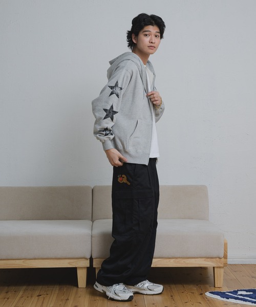 kaoyorinakami パーカー zip parka / スターハートジップパーカー
