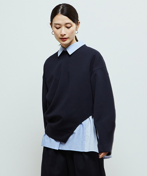 ap studio アシンメトリー スウェット SOFFITTO（ソフィット） トレーナー スウェット アシンメトリーサイド