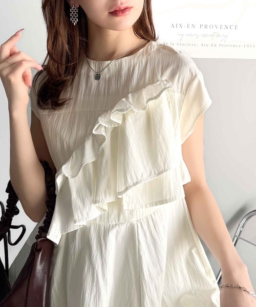classicalelf ブラウス シャツ 大人かわいいフリル使いフレア