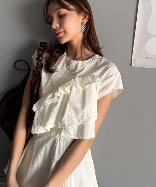 classicalelf ブラウス シャツ 大人かわいいフリル使いフレア