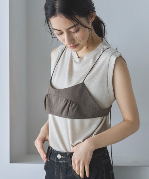 feepur（フェピュール） メランジブラトップビスチェ レディース