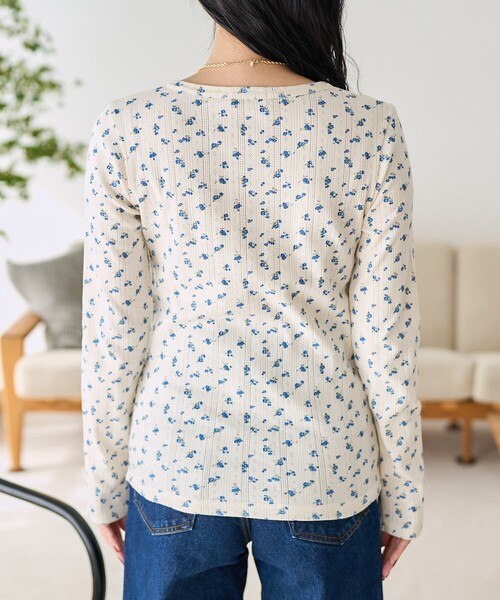 FREAK'S STORE（フリークスストア） tシャツ 花柄針抜きフライス