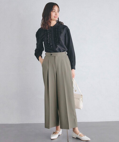 GROVE ブラウス grove｜スパンビンテージフリルブラウス | Rakuten Fashion(楽天