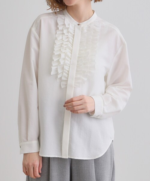 No.1883 VINTAGE ヴィンテージ 古着 フリルシャツ 長袖シャツ ブランド古着】フリル ブラウス（シャツ/ブラウス）｜VINTAGE