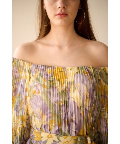 Estella.K ワンピース Diana Pleaded Long Dress アコーディオン