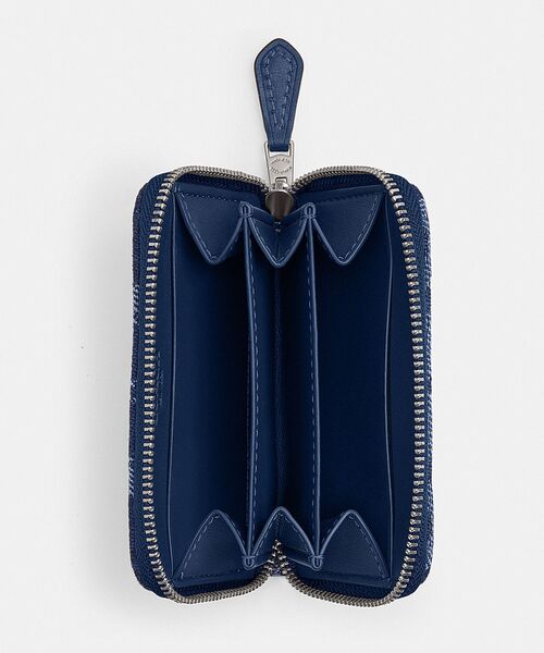 【極美品】COACH デニム ジップアラウンド コインケース コンパクト財布 極美品】COACH デニム ジップアラウンド コインケース